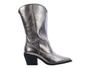 Imagem de Bota feminina western country metalizada prata chumbo cano médio 