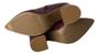 Imagem de Bota Feminina Western Croco Bico Fino Cano Curto Salto Bloco Geométrico Triangular