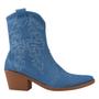 Imagem de Bota Feminina Western Jeans Bico Fino Countrytexana