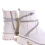 Imagem de Bota Feminina Zariff com Strass Off White C245