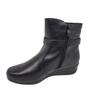 Imagem de Bota Feminino Cano Baixo Mooncity Ziper Moda Anabela 71104