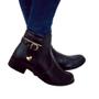 Imagem de Bota Feminino Coturno Cano Curto Salto Baixo Ankle Boot Star