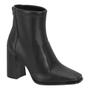 Imagem de Bota Feminino Vizzano 3085.100 Bico Quadrado Cano Curto Salto Grosso