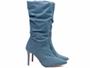 Imagem de Bota Franzida Feminina Jeans Azul Ref.: 900-903A