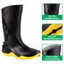 Imagem de Bota Impermeável PVC Com Forro Cano Longo Motosafe Amarela