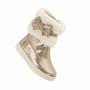 Imagem de Bota Infantil Menina Molekinha Napa Berlim Pelo Almere- Dourado Branco OFF