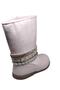 Imagem de Bota Infantil Rosa Strass Dourado Cano Longo Ortobaby 6102