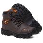 Imagem de Bota Masculina Adventure Coturno Catpriime De Couro Com C.a Cafe Com Laranja