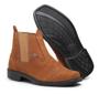 Imagem de bota masculina botina country couro vaquejada rodeio cavalgada castor - 4ssss calçados