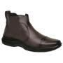 Imagem de Bota Masculina Cano Couro Médio Social Casual Elástico