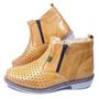 Imagem de Bota Masculina Casual Trançada De Cano Curto Urbana Tradicional Com Zíper Lateral