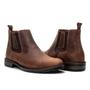 Imagem de Bota Masculina Chelsea Casual Couro Crazy Horse Macio Café 3001