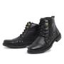 Imagem de Bota Masculina Coturno Couro Bovinos Milital Confortavel 400Preto