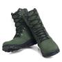 Imagem de Bota Masculina Coturno Militar Couro Exércio Cano Médio Longo Adventure Casual Confortável Motoqueiro Motociclista Feminina