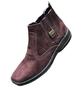 Imagem de Bota Masculina Couro Botina Casual Social Country Pra Trabalho Passear Ir Igreja Dia Dia 1020 Marrom