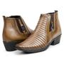 Imagem de Bota Masculina Couro Costuras Country Bico Fino Resistente