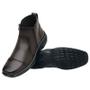 Imagem de Bota Masculina de Couro Com Zíper Bota Country Para Trabalhar Resistente Macia Duas Cores 7030