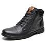 Imagem de Bota Masculina de Couro Sola Tratorada Coturno Confortável Lançamento-  BM113
