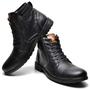 Imagem de Bota Masculina de Couro Sola Tratorada Coturno Confortável Lançamento-  BM113