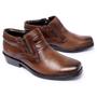 Imagem de Bota Masculina Estilo Country Couro Cano Curto Cor Café