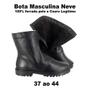 Imagem de Bota Masculina Neve 100% Lã Pelo Couro Impermeável Inverno MG1003M