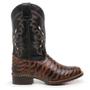 Imagem de Bota Masculina Texana Escamada Western Cano Longo Bordado Bico Redondo