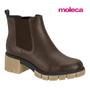Imagem de Bota Moleca 5338.100 Coturno Salto Grosso Casual Tratorado Feminino