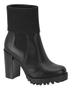 Imagem de Bota Moleca Knit Salto Alto Feminino Cor Preto