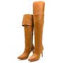 Imagem de Bota Over Knee Lisa Feminina Moda Fashion Salto e Bico Fino Cano com Dobra Estilosa