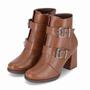 Imagem de Bota Piccadilly Elisete Cano Curto Salto Alto Camel 343004