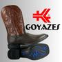 Imagem de Bota Texana Bico Quadrado Flex De Homem Bruto Goyazes Oficial 100% Couro Ref.211505-CF