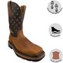 Imagem de Bota Texana Cano Médio Masculina Goyazes Couro Dallas Marrom Café Solado Work - Ref.227401CK-B.Q-Work