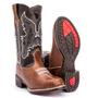 Imagem de Bota Texana Country Masculina Cano longo em Couro Anaconda Marrom