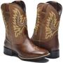 Imagem de Bota Texana Country Masculina em Couro Presente Dia dos Pais