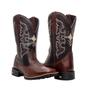 Imagem de Bota Texana Country Masculina Texas Gold Cruzeta de Couro com Carteira