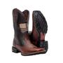 Imagem de Bota Texana Country Masculina Texas Gold EUA Couro Café Bico Quadrado