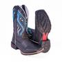 Imagem de Bota Texana Country Tribal 500 Azul Bico Quadrado