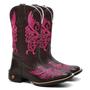 Imagem de Bota Texana Feminina Country Em Couro Floral Rosa Ref. Floral-Rosa