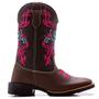 Imagem de Bota Texana Feminina Couro Floral Azul