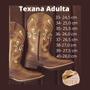 Imagem de Bota Texana Feminina Couro Legítimo Estilo Country Festa Peão Cowgirl