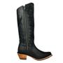 Imagem de Bota Texana Feminina Goyazes Oficial Couro Marinho Bico Fino Cano Alto Bordado Preto E Zíper R.246808-CC