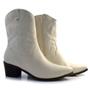 Imagem de Bota Texana Feminina Via Marte Off White 090-001-01