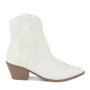 Imagem de Bota Texana Feminina Western Cano Curto Salto Médio Bordada Olzzy