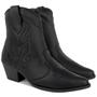 Imagem de Bota Texana Feminina Western Cano Curto Salto Médio Bordada Olzzy