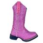 Imagem de Bota Texana Infantil De Menina Country Original Vimar Com Gliter Craquelê Pink De Usar No Rodeio Ref: 94000