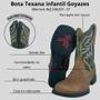 Imagem de Bota Texana Infantil Goyazes Couro Dallas Furta Cor Dallas Folha Flex Ref:246201-CF