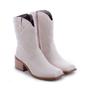 Imagem de Bota Texana Janet Bico Quadrado Off White