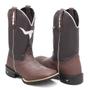 Imagem de Bota Texana Masculina Country Cowboy Moderna Linda Cano Alto Detalhada