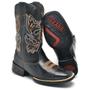 Imagem de Bota Texana Masculina Couro Bordado Estilo Rodeio Conforto