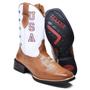 Imagem de Bota Texana Masculina Couro Bordado USA Estilo Conforto